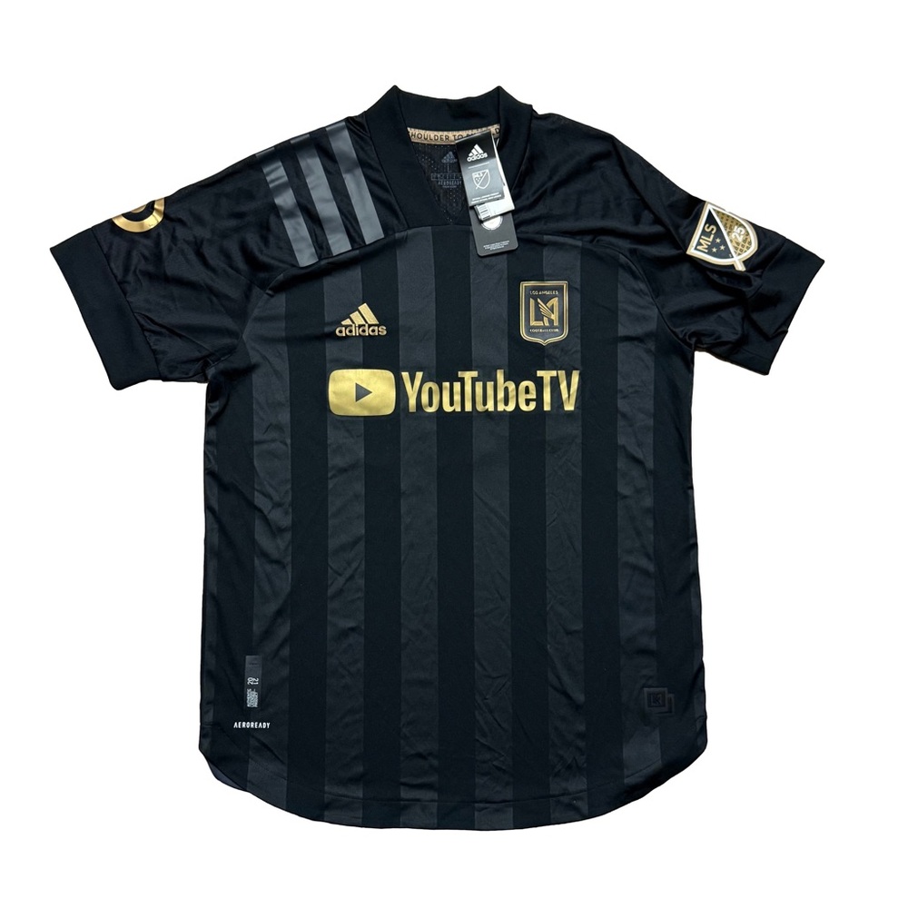 Adidas Los Angeles Football Club Soccer MLS 25 Target Jersey Black Large